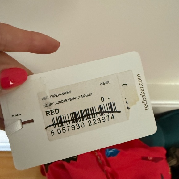 Ted Baker Floral Print V-Neck Jumpsuit w/ Tags - Picture 10 of 10